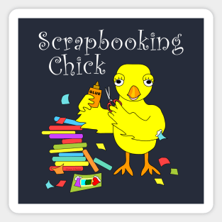 Scrapbooking Chick White Text Sticker